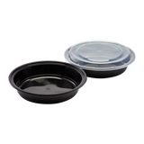 48oz Meal Prep Containers | 48 oz Extra Large Microwavable Round Food Containers with Lids - Black - 150 ct-To-Go Packaging-Karat-Restaurant Supply Drop