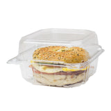 6'' x 6'' Hinged Containers - Small Clamshell Takeout Boxes - Karat PET Plastic - 500 ct-To-Go Packaging-Karat-Restaurant Supply Drop