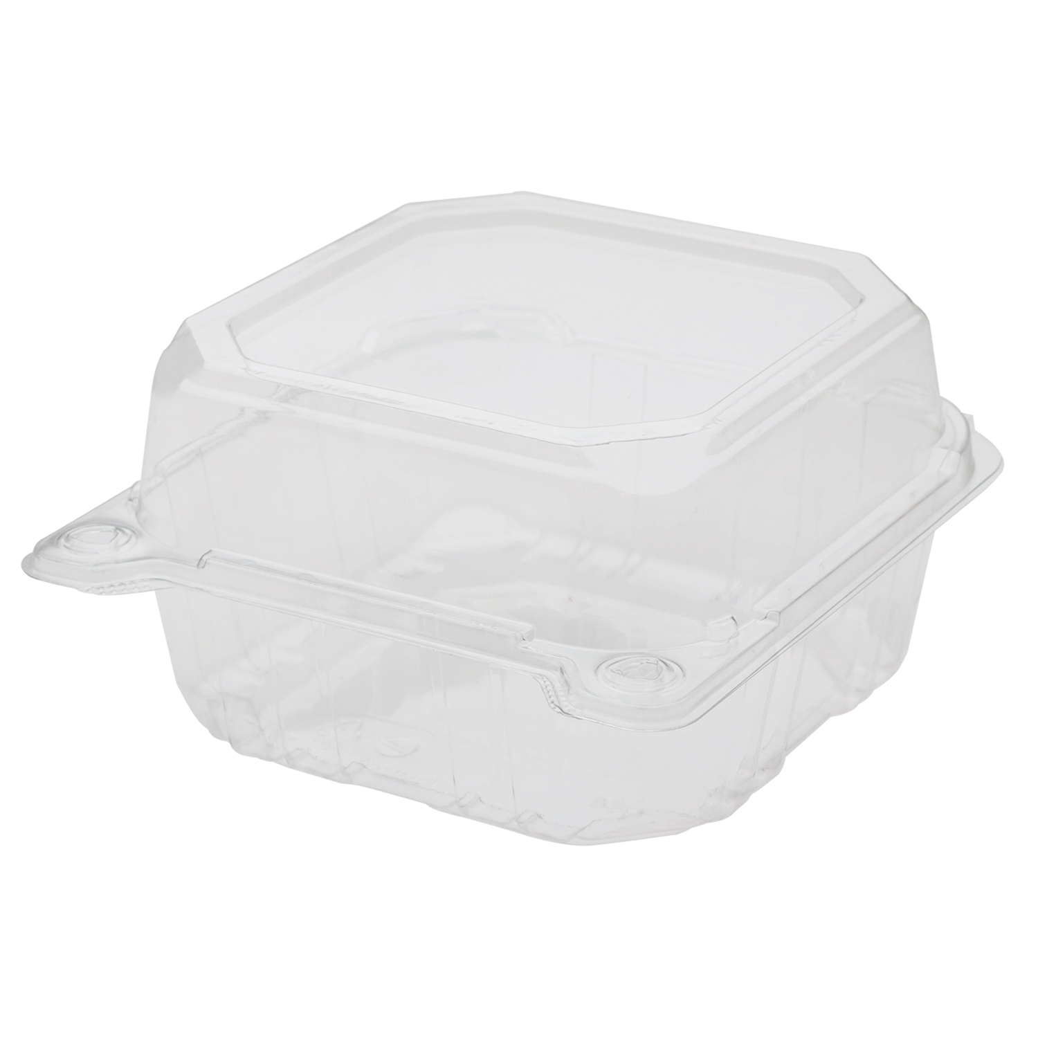 6'' x 6'' Hinged Containers - Small Clamshell Takeout Boxes - Karat PET Plastic - 500 ct-To-Go Packaging-Karat-Restaurant Supply Drop