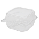 6'' x 6'' Hinged Containers - Small Clamshell Takeout Boxes - Karat PET Plastic - 500 ct-To-Go Packaging-Karat-Restaurant Supply Drop