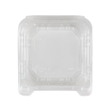 6'' x 6'' Hinged Containers - Small Clamshell Takeout Boxes - Karat PET Plastic - 500 ct-Karat