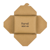 Kraft Microwavable Folded Paper #8 Takeout Containers - Karat Fold-To-Go Box - 48oz - 5.9" X 4.6" X 2.4" - 300 Count-Karat