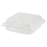 8''x8'' Hinged Containers - Large Clamshell Take Out Boxes - Karat PP Plastic - 250 count-Karat