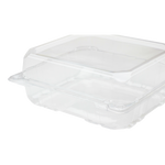 8''x8'' Hinged Containers - Large Clamshell Takeout Boxes - Karat PET Plastic - 250 count-To-Go Packaging-Karat-Restaurant Supply Drop