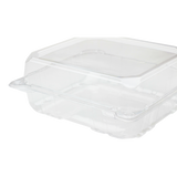 8''x8'' Hinged Containers - Large Clamshell Takeout Boxes - Karat PET Plastic - 250 count-To-Go Packaging-Karat-Restaurant Supply Drop