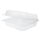 8''x8'' Hinged Containers - Large Clamshell Takeout Boxes - Karat PET Plastic - 250 count-To-Go Packaging-Karat-Restaurant Supply Drop
