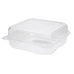 8''x8'' Hinged Containers - Large Clamshell Takeout Boxes - Karat PET Plastic - 250 count-To-Go Packaging-Karat-Restaurant Supply Drop