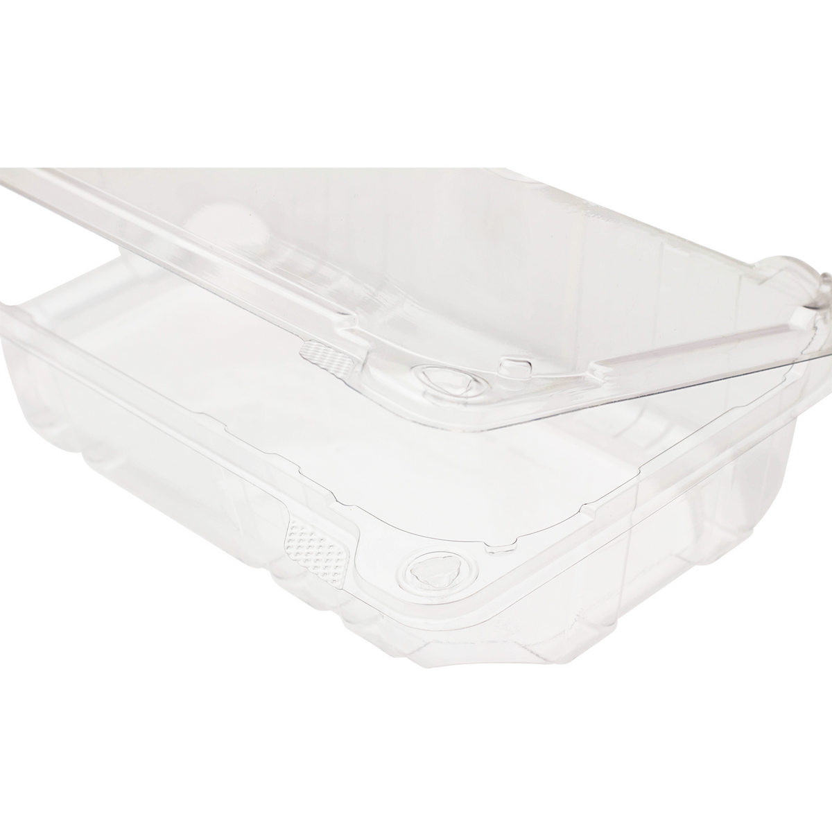 9x5 Hinged Containers - Half Clamshell Takeout Boxes - Karat PET Plastic - 250 ct-To-Go Packaging-Karat-Restaurant Supply Drop