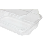9x5 Hinged Containers - Half Clamshell Takeout Boxes - Karat PET Plastic - 250 ct-To-Go Packaging-Karat-Restaurant Supply Drop