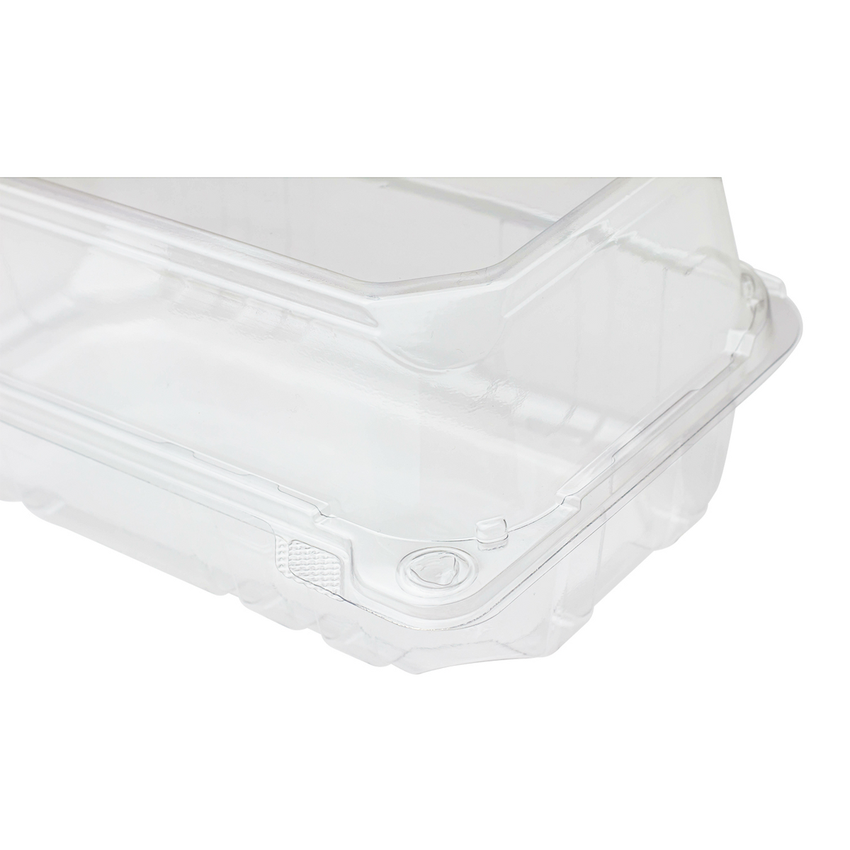 9x5 Hinged Containers - Half Clamshell Takeout Boxes - Karat PET Plastic - 250 ct-To-Go Packaging-Karat-Restaurant Supply Drop