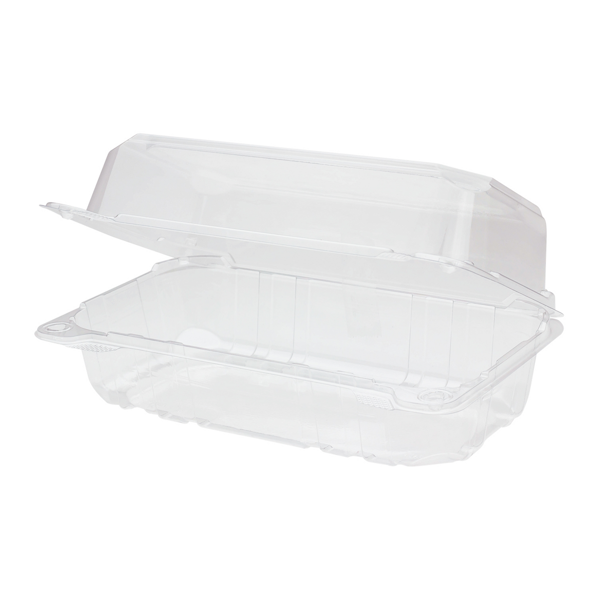 9x5 Hinged Containers - Half Clamshell Takeout Boxes - Karat PET Plastic - 250 ct-To-Go Packaging-Karat-Restaurant Supply Drop