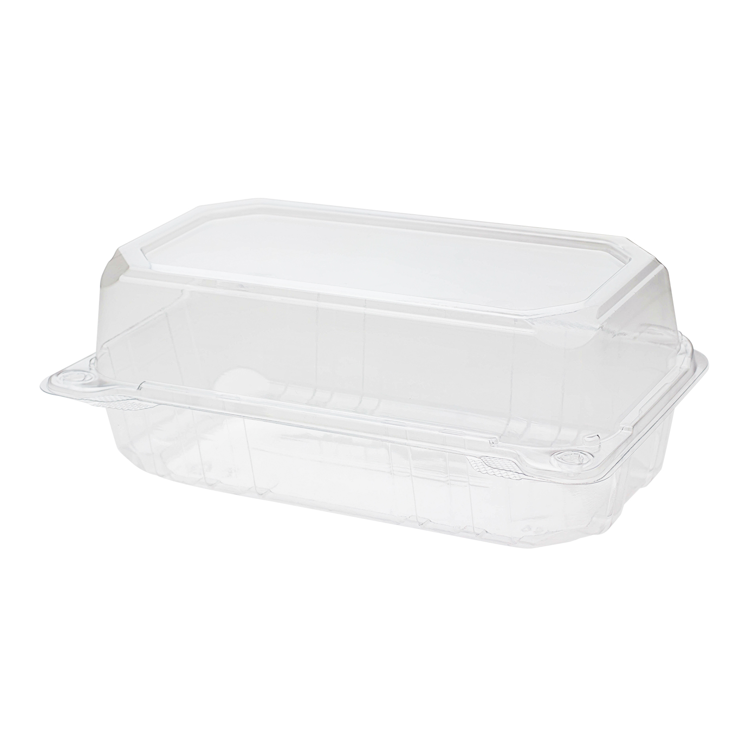 9x5 Hinged Containers - Half Clamshell Takeout Boxes - Karat PET Plastic - 250 ct-To-Go Packaging-Karat-Restaurant Supply Drop
