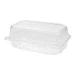 9x5 Hinged Containers - Half Clamshell Takeout Boxes - Karat PET Plastic - 250 ct-To-Go Packaging-Karat-Restaurant Supply Drop