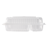 9''x6'' 2 Compartments Hinged Take Out Boxes- 2 Compartment Clamshell Containers - Karat PP Plastic - 250 count-To-Go Packaging-Karat-Restaurant Supply Drop
