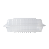 9''x6'' Clear Hinged Take Out Box- Clear Half Clamshell Container - Karat PP Plastic - 250 count-To-Go Packaging-Karat-Restaurant Supply Drop