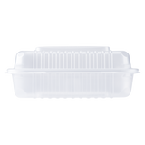 9''x9'' Hinged 3 Compartment Take out Boxes- Extra Large Clamshell Containers 3C - Karat PP Plastic - 200 ct-Karat