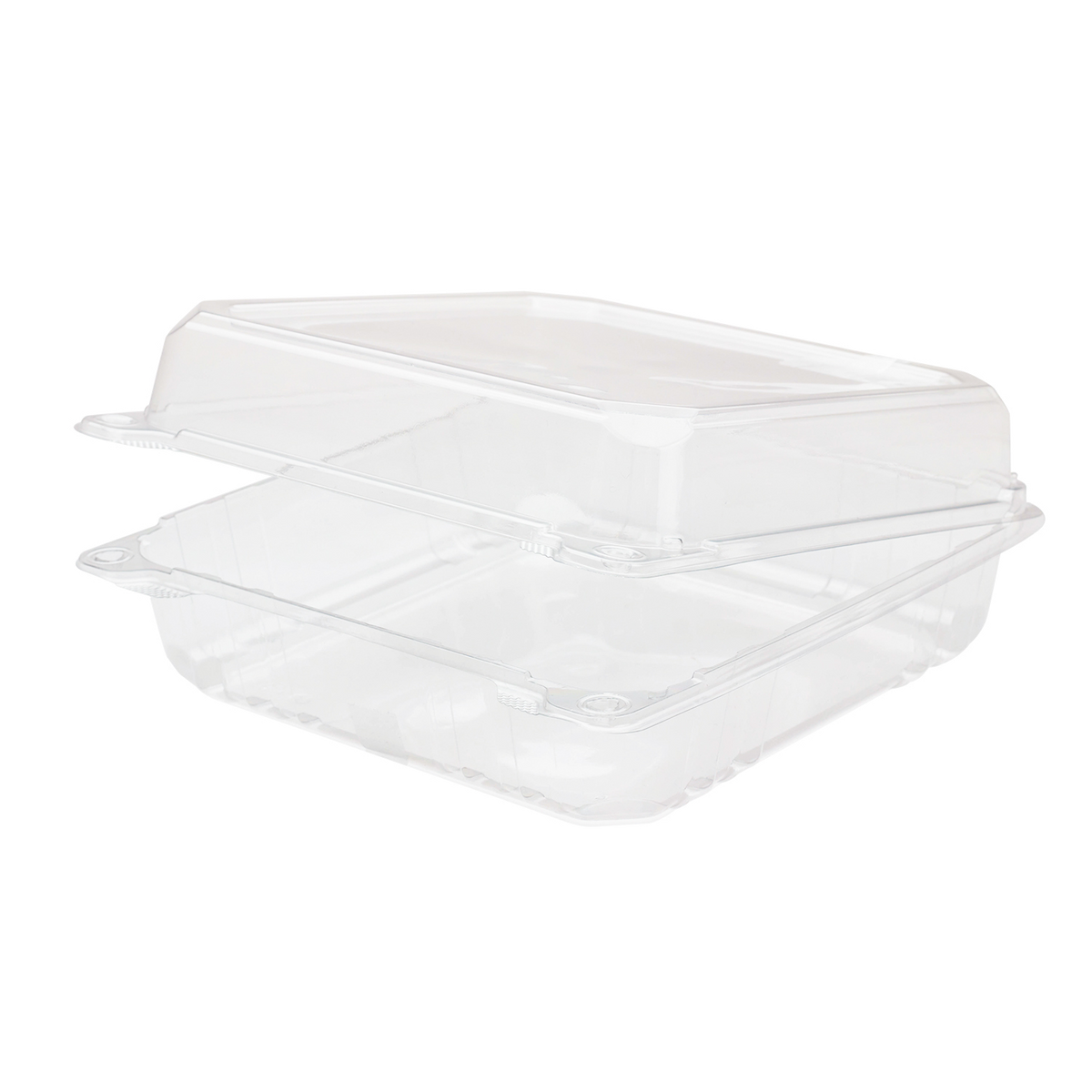 9''x9'' Hinged Takeout Boxes- Extra Large Clamshell Containers - Karat PET Plastic - 200 ct-To-Go Packaging-Karat-Restaurant Supply Drop