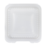 9''x9'' Hinged To Go Box - Extra Large Clamshell Containers - Karat PP Plastic - 200 ct-Karat