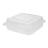 9''x9'' Hinged To Go Box - Extra Large Clamshell Containers - Karat PP Plastic - 200 ct-Karat