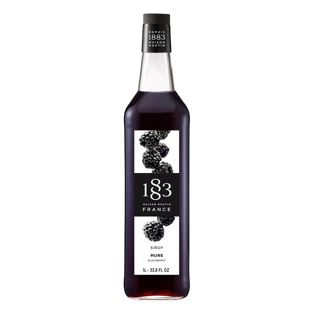 Blackberry Syrup 1883 Maison Routin - 1 Liter Bottle-Syrups-1883 Maison Routin-Restaurant Supply Drop