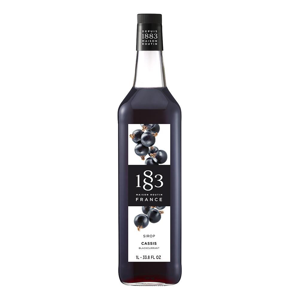 Blackcurrant Syrup 1883 Maison Routin - 1 Liter Bottle-Syrups-1883 Maison Routin-Restaurant Supply Drop
