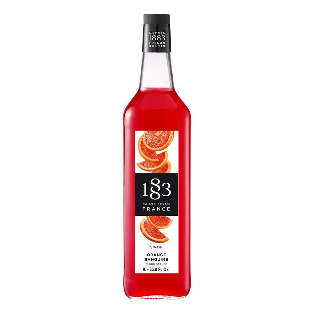 Blood Orange Syrup 1883 Maison Routin - 1 Liter Bottle-Syrups-1883 Maison Routin-Restaurant Supply Drop