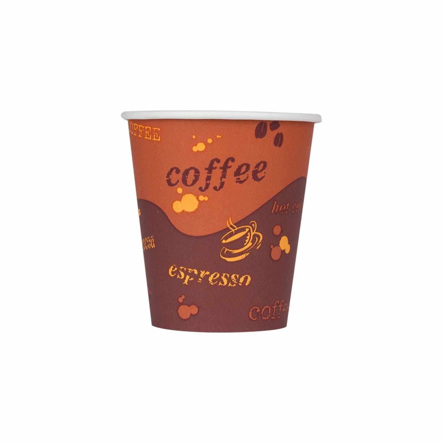 Cafe Coffee Cups 10oz Stock Printed Paper Hot Cups (90mm) - 1,000 ct-Cups & Lids-Karat-Restaurant Supply Drop