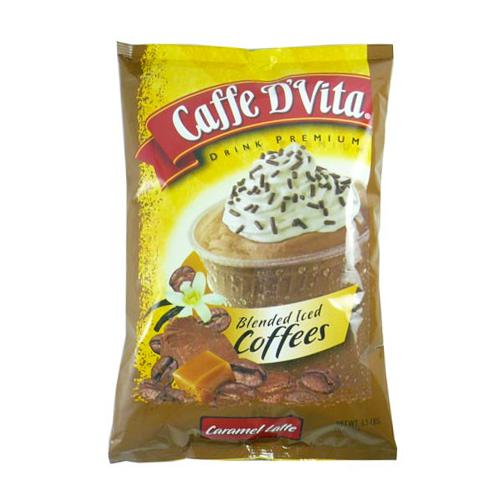 Caffe D'Vita Caramel Latte Blended Ice Coffee (3.5 lbs)-Powdered Base-Caffe D'Vita-Restaurant Supply Drop