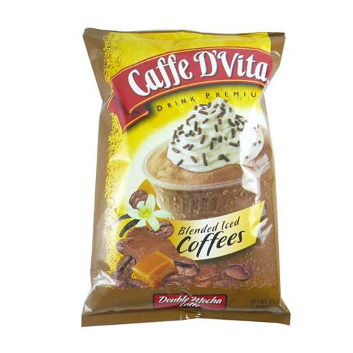 Caffe D'Vita Double Mocha Latte Blended Iced Coffee (3.5 lbs)-Powdered Base-Caffe D'Vita-Restaurant Supply Drop