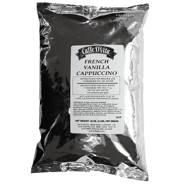Caffe D'Vita French Vanilla Cappuccino (2 lbs)-Powdered Base-Caffe D'Vita-Restaurant Supply Drop