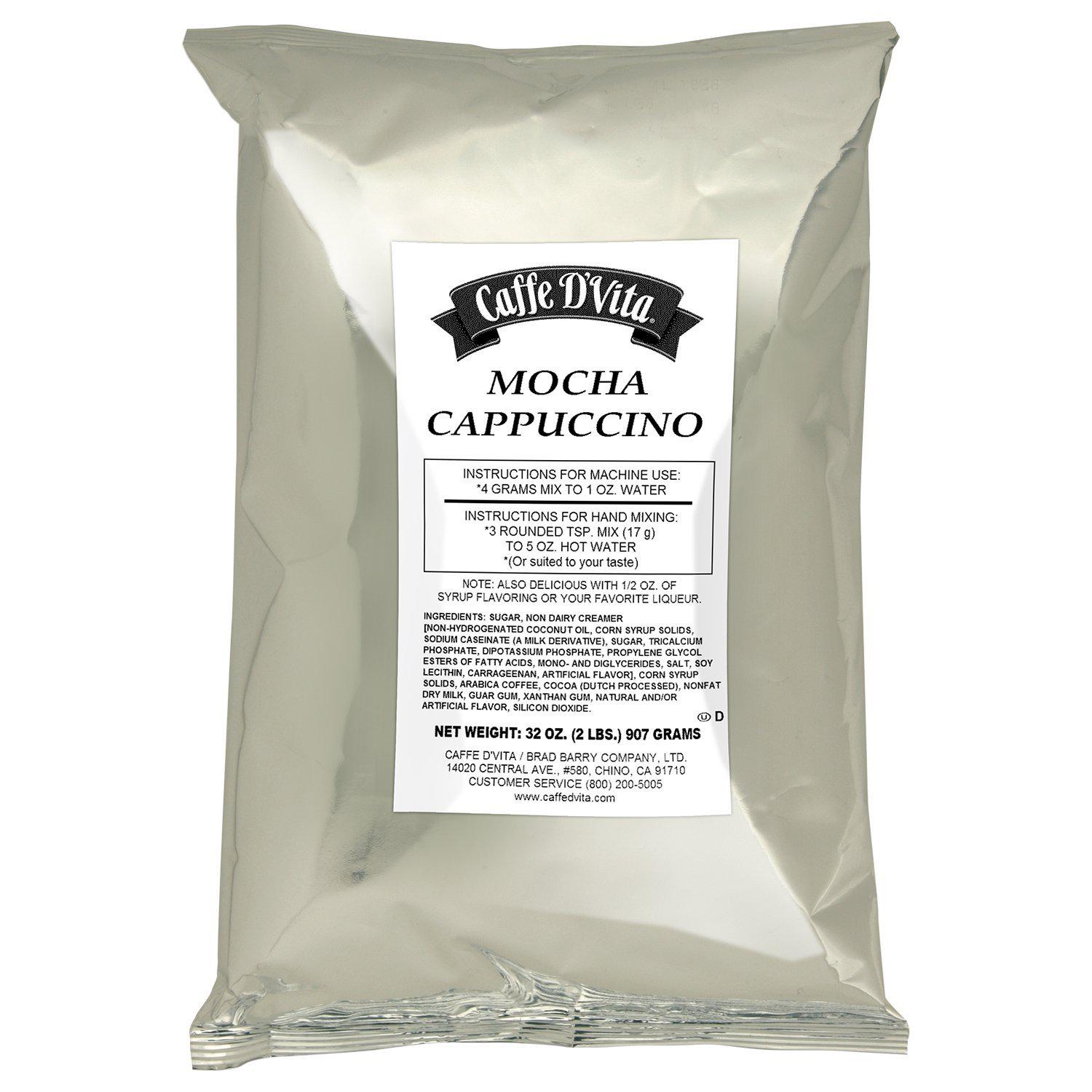 Caffe D'Vita Mocha Cappuccino (2 lbs)-Powdered Base-Caffe D'Vita-Restaurant Supply Drop