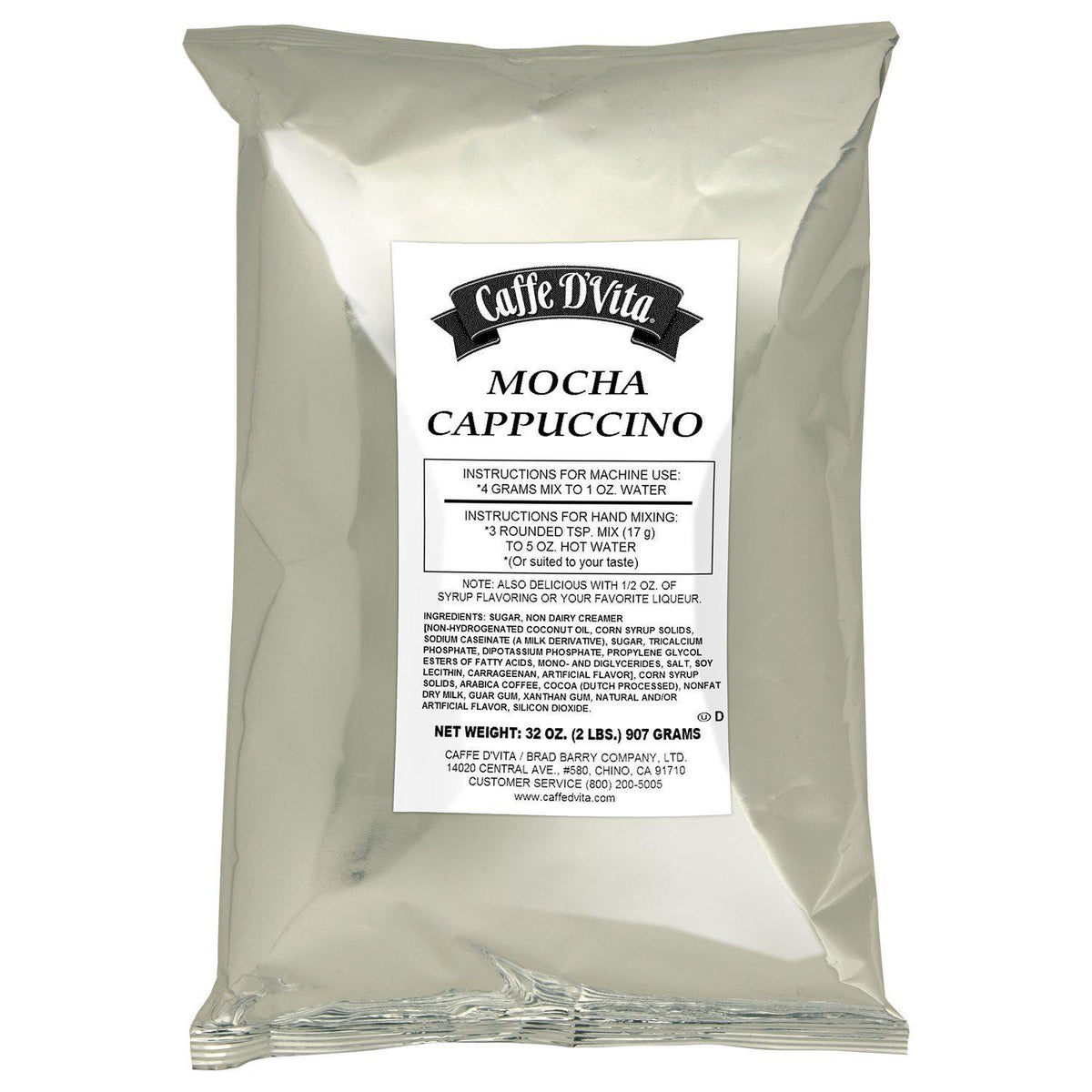 Caffe D'Vita Mocha Cappuccino (2 lbs)-Powdered Base-Caffe D'Vita-Restaurant Supply Drop