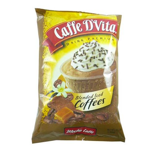Caffe D'Vita Mocha Latte Blended Ice Coffee (3.5 lbs)-Powdered Base-Caffe D'Vita-Restaurant Supply Drop