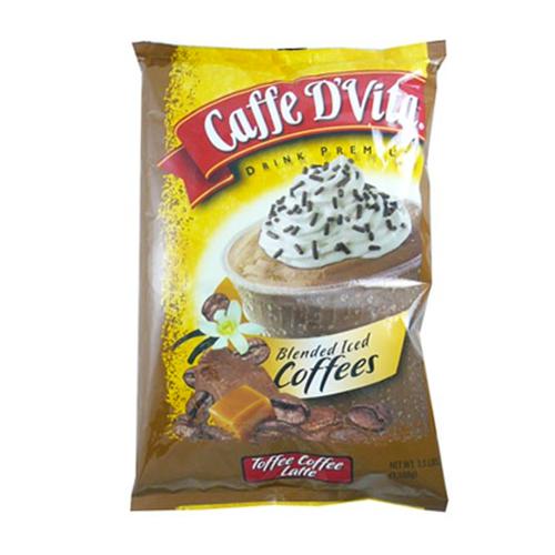 Caffe D'Vita Toffee Coffee Latte Blended Ice Coffee (3.5 lbs)-Powdered Base-Caffe D'Vita-Restaurant Supply Drop