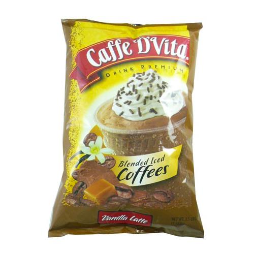 Caffe D'Vita Vanilla Latte Blended Ice Coffee (3.5 lbs)-Powdered Base-Caffe D'Vita-Restaurant Supply Drop