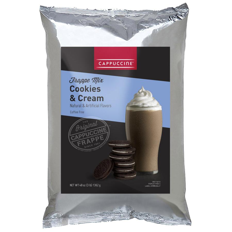 Cappuccine Cookies & Cream Frappe Mix (3 lbs)-Powdered Base-Cappuccine-Restaurant Supply Drop