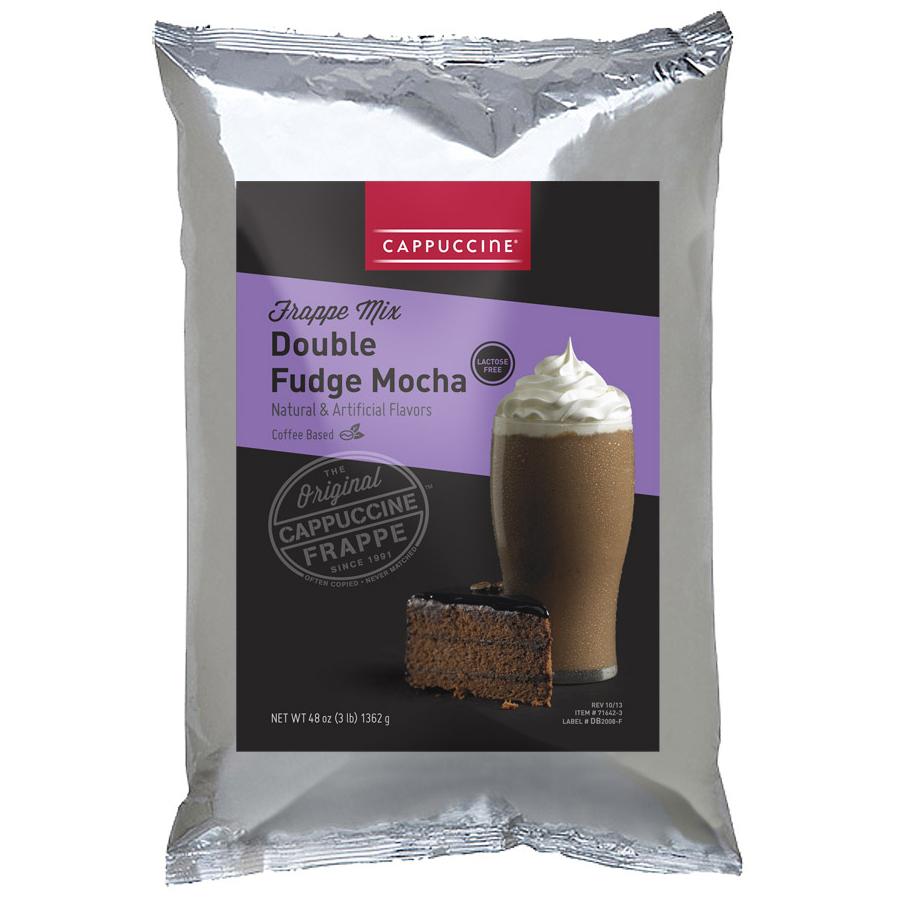 Cappuccine Double Fudge Mocha Frappe Mix (3 lbs)-Powdered Base-Cappuccine-Restaurant Supply Drop