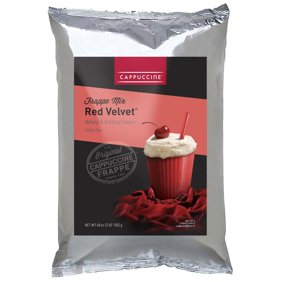 Cappuccine Red Velvet Frappe Mix (3 lbs)-Powdered Base-Cappuccine-Restaurant Supply Drop
