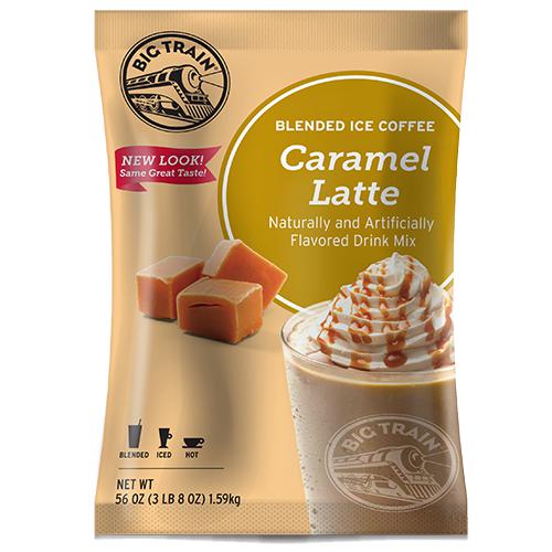 Caramel Latte Blended Ice Coffee - Big Train Mix - Bag 3.5 pounds-Powdered Base-Big Train-Restaurant Supply Drop