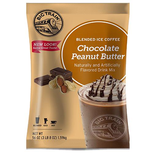 Chocolate Peanut Butter Blended Ice Coffee - Big Train Mix - Bag 3.5 pounds-Powdered Base-Big Train-Restaurant Supply Drop