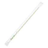 Clear PLA Straws - Karat Earth 10.25" Giant PLA Straws (7mm) Paper Wrapped - Clear - 1200 ct-Karat