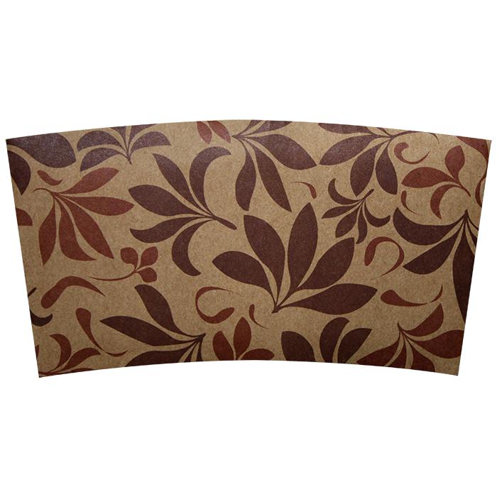 Coffee Sleeves - Traditional Cup Jackets - Fleur Brown - 1,000 ct-Cup Accessories-Karat-Restaurant Supply Drop