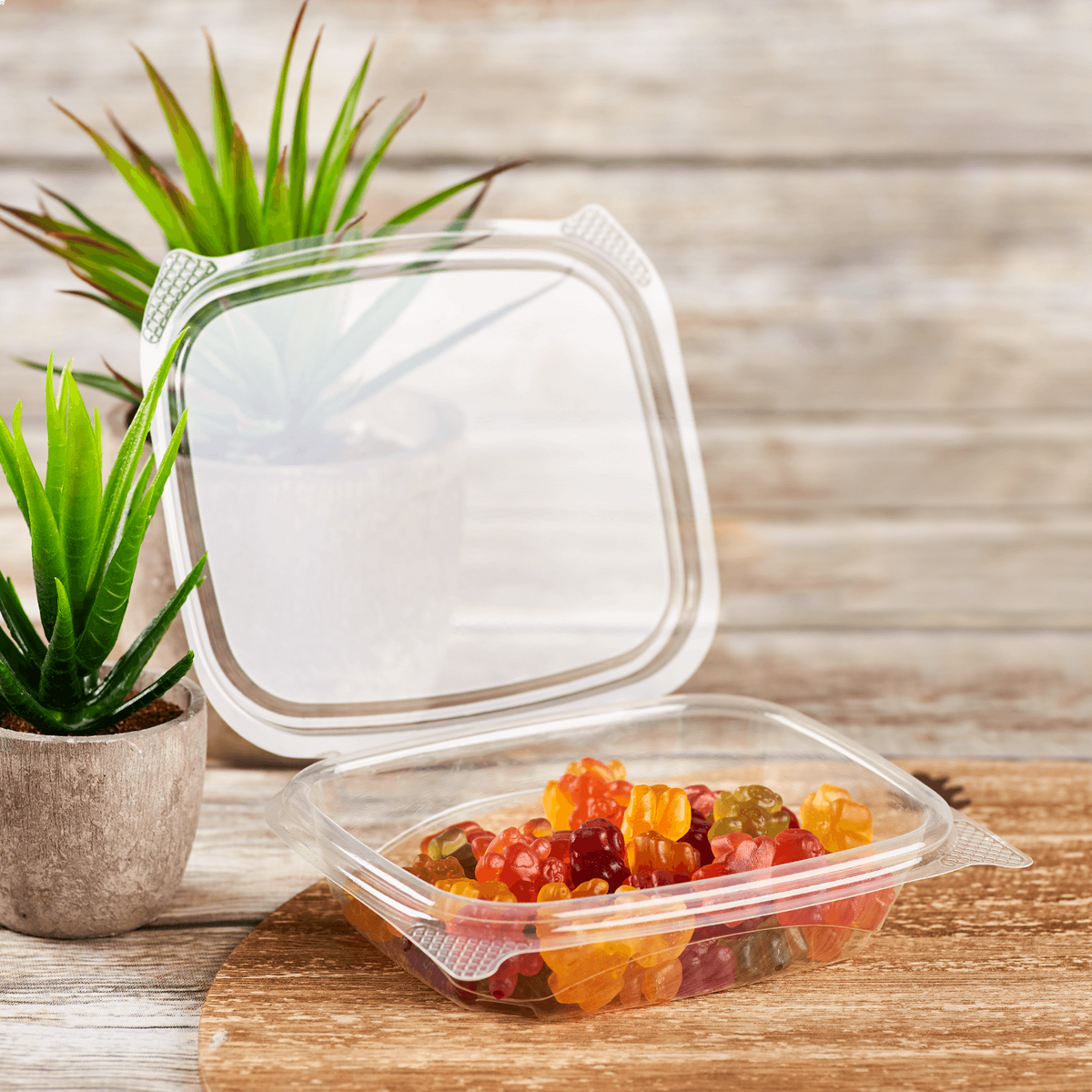 Compostable 8oz Hinged Deli Containers - PLA Small Hinged Deli Box - 200 count-To-Go Packaging-Karat Earth-Restaurant Supply Drop