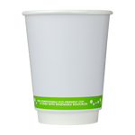 Compostable Insulated 12 oz Coffee Cups - Karat Earth 12oz Eco-Friendly Insulated Paper Hot Cups - One Cup, One Earth (90mm) - 500 ct-Karat