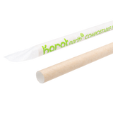 Compostable Paper Straws - 7.75" Giant (7mm) Straws - Karat Earth Paper Wrapped - Kraft (2,000 ct)-Straws & Stirrers-Karat-Restaurant Supply Drop
