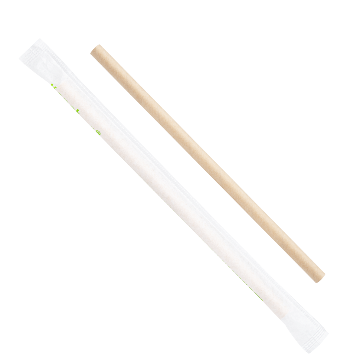 Compostable Paper Straws - 7.75" Giant (7mm) Straws - Karat Earth Paper Wrapped - Kraft (2,000 ct)-Straws & Stirrers-Karat-Restaurant Supply Drop