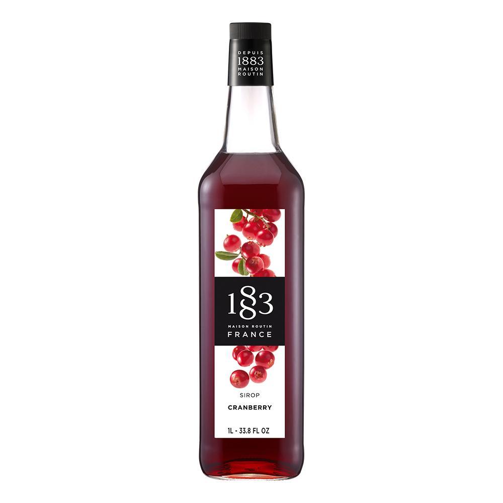 Cranberry Syrup 1883 Maison Routin - 1 Liter Bottle-Syrups-1883 Maison Routin-Restaurant Supply Drop