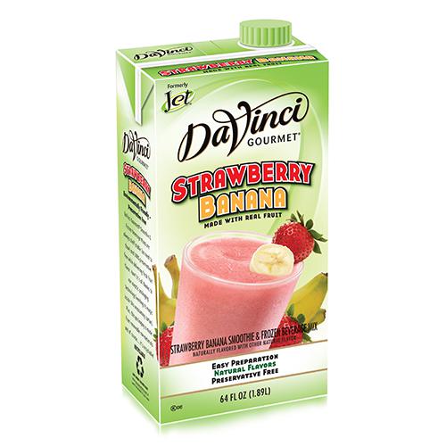 DaVinci Strawberry Banana Fruit Smoothie Mix (64oz)-Liquid Base & Purees-DaVinci Gourmet-Restaurant Supply Drop