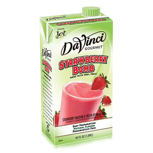 DaVinci Strawberry Bomb Fruit Smoothie Mix (64oz)-Liquid Base & Purees-DaVinci Gourmet-Restaurant Supply Drop