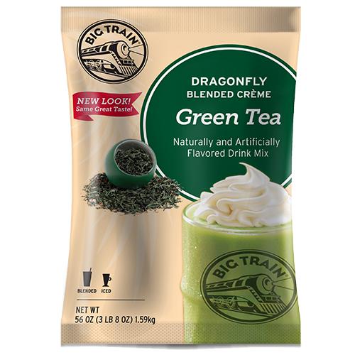 Dragonfly Green Tea Blended Creme Frappe - Big Train Mix - Bag 3.5 pounds-Powdered Base-Big Train-Restaurant Supply Drop